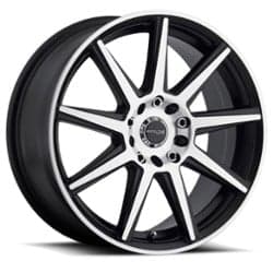 Raceline 144M Storm 15x7 4x100/4x108 40 ET 72.56 CB Black with Machined Face