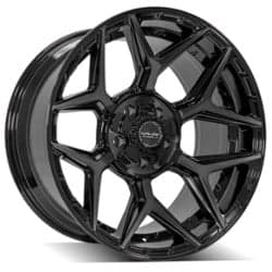 4Play 4P06 22x10 5x127/5x139.7 -18 ET 87.1 CB Brushed Black