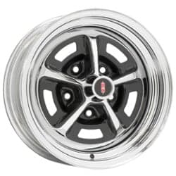 Wheel Vintiques 52 Series Oldsmobile SSI 15x6 5x120.65 12 ET 74.9 CB Chrome/Gloss Black