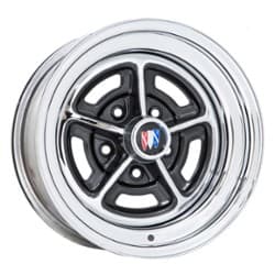 Wheel Vintiques 57 Buick Rallye 15x6 5x120.65 0 ET 73.1 CB Chrome/Gloss Black