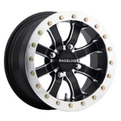 Raceline A71 Mamba Beadlock 14x10 4x137 0 ET 110.2 CB Black with Machined Face