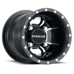 Raceline A77 Mamba UTV 9x8 4x115 -35 ET 80.3 CB Satin Black Machined