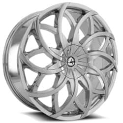 Azara AZA 504 28x9.5 Blank 5 Lug/Blank 6 Lug 15 ET 78.1 CB Chrome