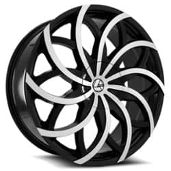 Azara AZA 504 28x9.5 5x115/5x120 15 ET 78.1 CB Gloss Black Machined