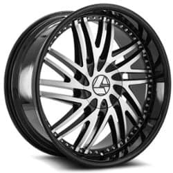 Azara AZA 509 24x9 Blank 5 Lug/Blank 6 Lug 18 ET 78.1 CB Gloss Black Machined