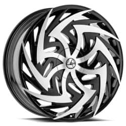 Azara AZA 520 30x9.5 Blank 5 Lug/Blank 6 Lug 15 ET 78.1 CB Gloss Black Machined