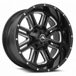 American Off-Road A106 20x10 6x127 -24 ET 78.1 CB Black Milled Spoke