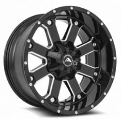 American Off-Road A108 20x10 6x127 -24 ET 78.1 CB Black Milled Spoke