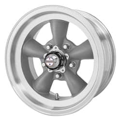 American Racing VN105D Torq Thrust D 15x4.5 5x120.65 -15 ET 83.1 CB Gray W/ Mach Lip