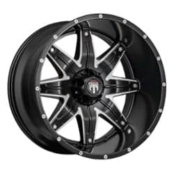 American Truxx AT185 Lonestar 22x12 5x127 -44 ET 78.1 CB Black/Milled