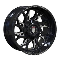 American Truxx AT1913 Destiny 24x14 6x135/6x139.7 -76 ET 106.1 CB Black Machined Face