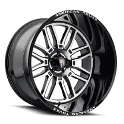 American Truxx AT1915 Restless 24x14 6x135 -76 ET 87.1 CB Black Machined