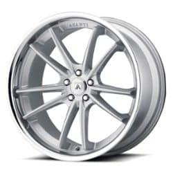 Asanti ABL-23 Sigma 20x10.5 5x120 38 ET 74.1 CB Brushed Silver with Chrome Lip