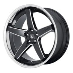 Asanti ABL-31 Regal 20x10.5 5x115 20 ET 72.56 CB Gloss Black Milled with Chrome Lip