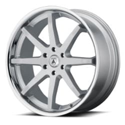 Asanti ABL-32 Kaiser 20x9 5x127 30 ET 71.5 CB Brushed Silver with Chrome Lip