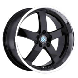 Beyern Rapp 22x10.5 5x120 35 ET 72.56 CB Gloss Black W/Mirror Cut Lip