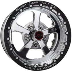 Billet Specialties Dominator Double Bead Lock 15x14 -76 ET 61 CB Polished