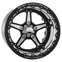 Billet Specialties Street Lite 15x14 5x120.65 -76.2 ET 73 CB Double Bead Lock Black