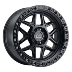 Black Rhino Kelso 17x9 5x127 -18 ET 71.6 CB Matte Black W/Black Bolts