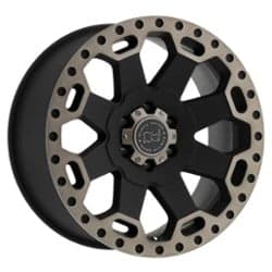 Black Rhino Warlord 17x8 6x130 52 ET 84.1 CB Matte Black with Machined Dark Tint Lip