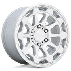 Black Rhino Rotor 20x9 5x127 2 ET 71.5 CB Gloss Silver w/Mirror Cut Face