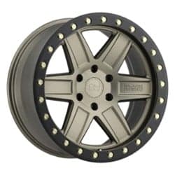 Black Rhino Attica 17x9 5x127 -18 ET 71.6 CB Matte Bronze with Black Lip Edge