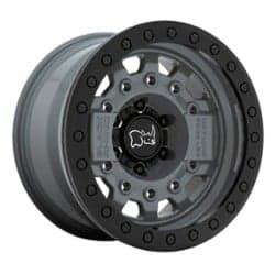 Black Rhino Avenger 17x8.5 6x139.7 0 ET 112.1 CB Battleship Gray with Black Hardware