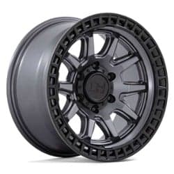 Black Rhino Calico 17x8.5 5x127 34 ET 71.5 CB Matte Gunmetal w/Matte Black Lip