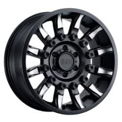 Black Rhino Mission 17x8.5 6x139.7 0 ET 112.1 CB Matte Black W/Machined Tinted Spokes