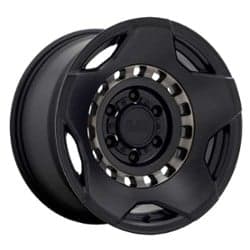 Black Rhino Muzzle 17x9 5x127 -18 ET 71.5 CB Matte Black Machined Tinted Ring