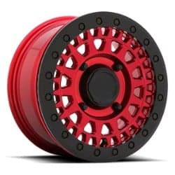 Black Rhino Parker UTV Beadlock 14x7 4x110 36 ET 80.2 CB Candy Red with Black Bead Ring