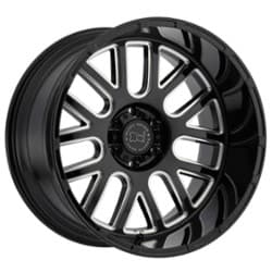 Black Rhino Pismo 20x9.5 5x127 -18 ET 71.6 CB Gloss Black with Milled Spokes