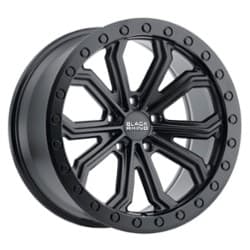 Black Rhino Trabuco 20x10 5x127 30 ET 71.6 CB Matte Black with Black Bolts