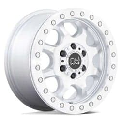 Black Rhino Venture Beadlock 17x8 6x130 38 ET 84.1 CB Gloss Silver w/Machined Face