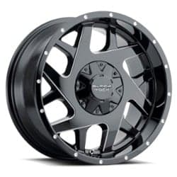 Black Rock Fury II 935B 17x9 5x114.3/5x127 12 ET 73.1 CB Gloss Black with Milled Edges