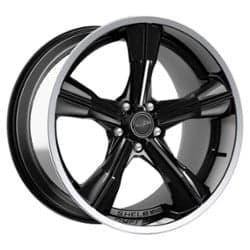 Carroll Shelby CS 11 20x9.5 5x114.3 40 ET 70.7 CB Black w/Polished Lip