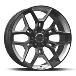 Carroll Shelby CS 45 20x9 6x135 12 ET 87.1 CB Black w/Hyper Silver Inserts