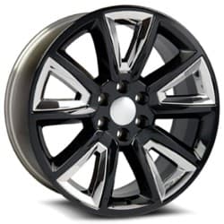 O.E. Revolution C-08 24x10 6x139.7 31 ET 78.1 CB Black w/ Chrome Inserts