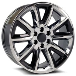 O.E. Revolution C-08 24x10 6x139.7 31 ET 78.1 CB Chrome w/Gloss Black Inserts