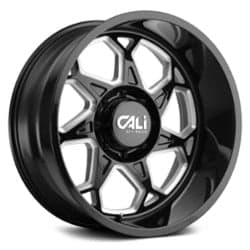 Cali Off-Road Sevenfold 9111 24x12 8x170 -51 ET 130.8 CB Gloss Black Milled Spokes