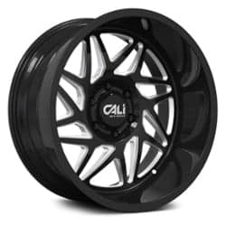 Cali Off-Road Gemini 9112 20x10 6x135 -25 ET 87.1 CB Gloss Black/Milled Spokes