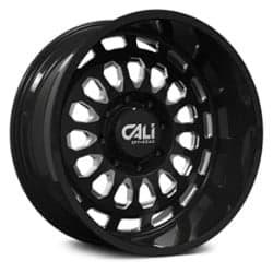 Cali Off-Road Paradox 9113 24x14 6x139.7 -76 ET 106 CB Gloss Black/Milled Spokes