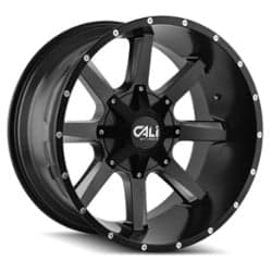 Cali Off-Road 9100 Busted 20x9 8x180 18 ET 124.1 CB Satin Black/Milled Spokes