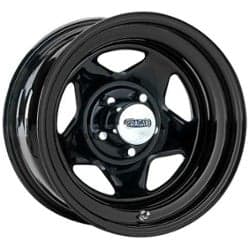 Cragar 365 V-5 15x7 6x139.7 -6 ET 108.7 CB Gloss Black Powdercoated