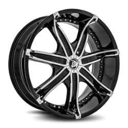 Diablo DNA 24x10 Blank 5 Lug/Blank 6 Lug 12 ET 73.1 CB Black Chrome Inserts