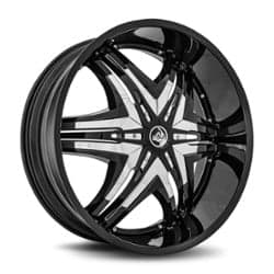 Diablo Elite 28x10 Blank 5 Lug/Blank 6 Lug 15 ET 78.1 CB Black Chrome Inserts