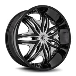 Diablo Morpheus 24x10 Blank 5 Lug/Blank 6 Lug 35 ET 78.1 CB Black Chrome Inserts