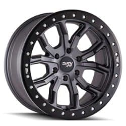 Dirty Life 9303 DT-1 Simulated Beadlock 17x9 5x114.3 -12 ET 72.56 CB Satin Graphite