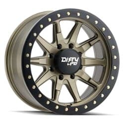 Dirty Life 9304 DT-2 Simulated Beadlock 17x9 5x127 -38 ET 78.1 CB Satin Gold