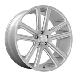 Dub Flex (S257) 24x10 5x115 20 ET 71.6 CB Silver with Brushed Face